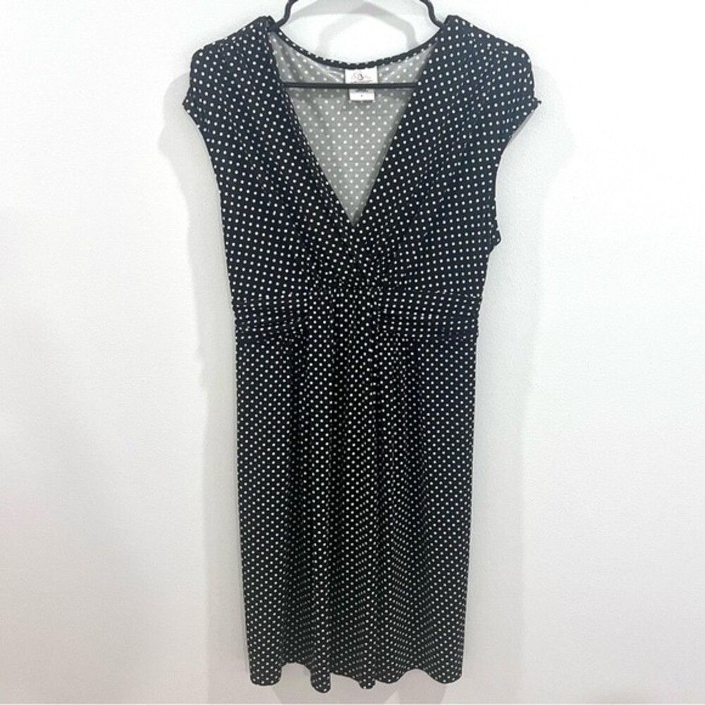 Oh Baby by Motherhood Maternity black and white polka dress size large